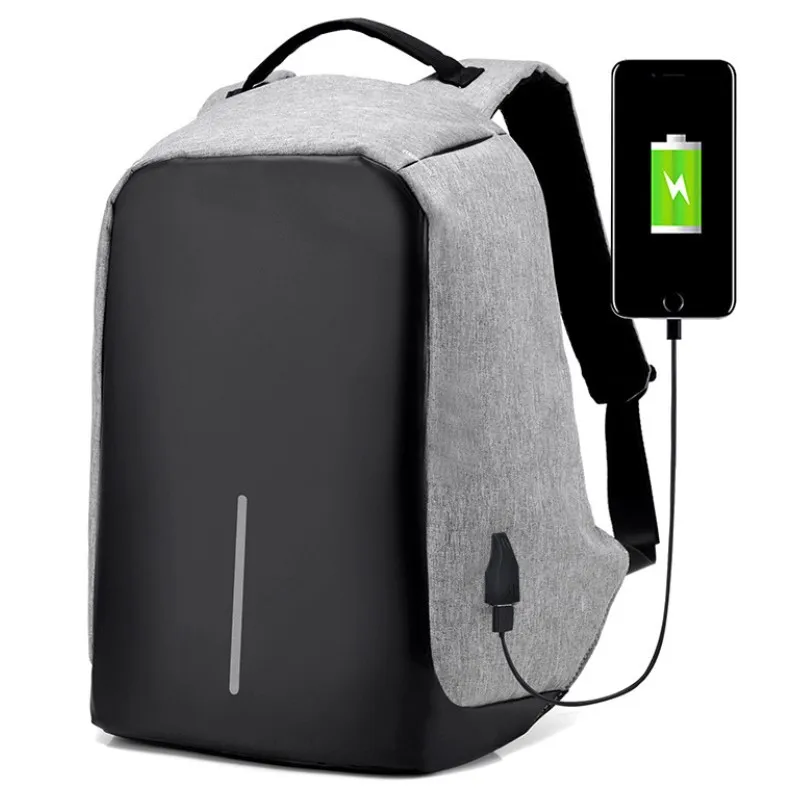 

High-capacity new stylish men and women lovers anti-theft smart USB portable charging backpack travel computer leisure backpack, Black,grey,blue