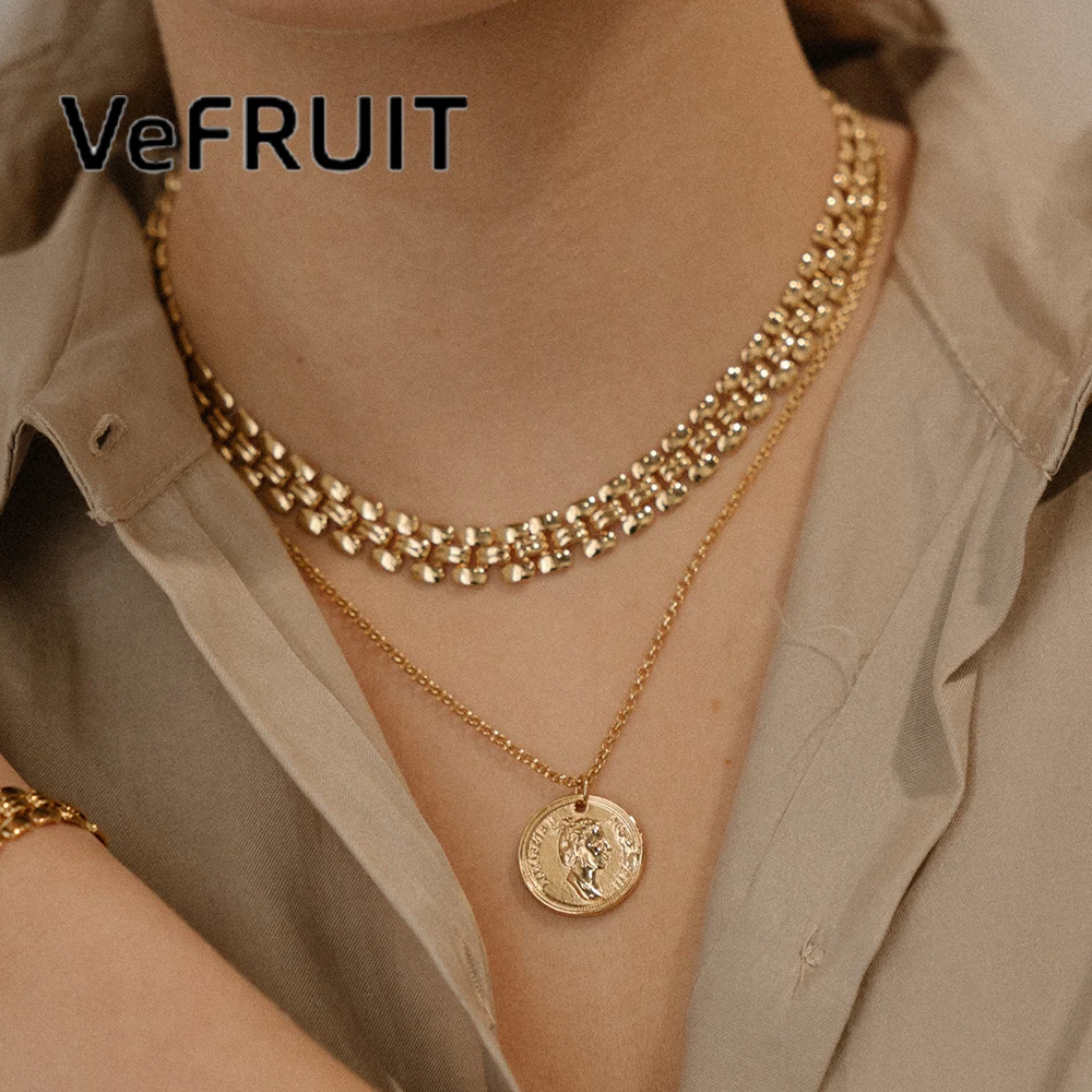 

VeFruit Cuban Choker Women Necklace costume minimalist jewelry accessories 2021 fashion pendant chain necklace sexy necklace