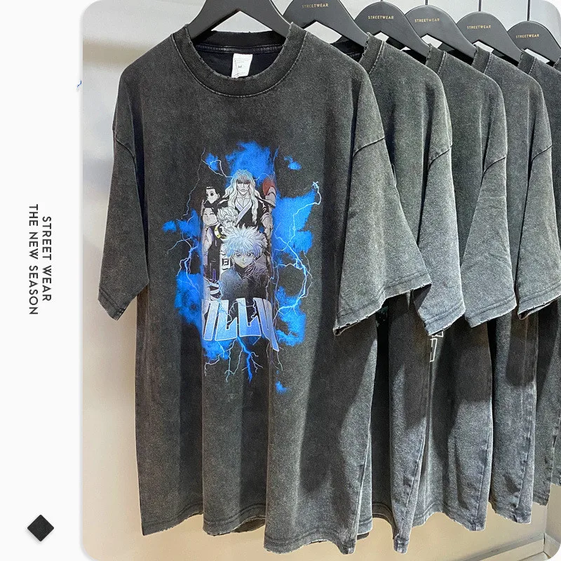 

Huayida 3D Printed Anime Men's T Shirt Manga Short Sleeve Loose Vintage Mens Tshirts, Customized color