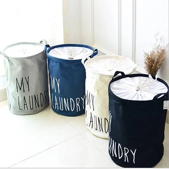 

2021 Foldable Laundry Basket Organizer Dirty Clothes cotton rope Storage Basket For Toys Waterproof Hamper Laundry Basket Large, Customized color
