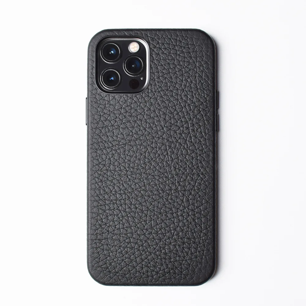 

2021 New Genuine leather Litchi grain Leather mobile phone case cover For iPhone 11 12 Pro ProMax premium leather phone case