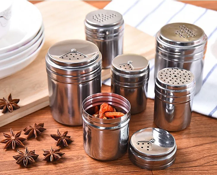 

Rotating Glass Seasoning Jar Set Herb & Spice Tools Shaker Bottles Herb Jar spice Jar spice bottles spicy