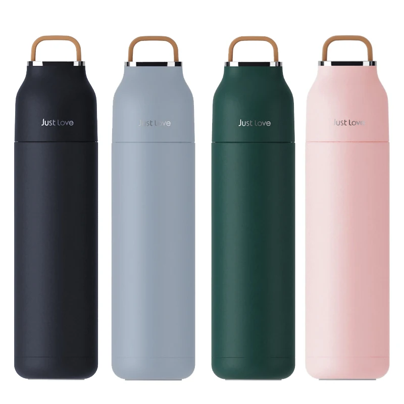

Insulated stainless steel water bottle vacuum thermal flask, Green, blue, grey, pink