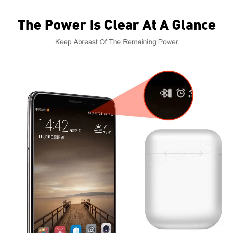 Behenda 2020 Amazon top seller I12 TWS V5.0 sport Bluetooth earphones earbud i12 with Double earphone magnetic charging box - ANKUX.COM