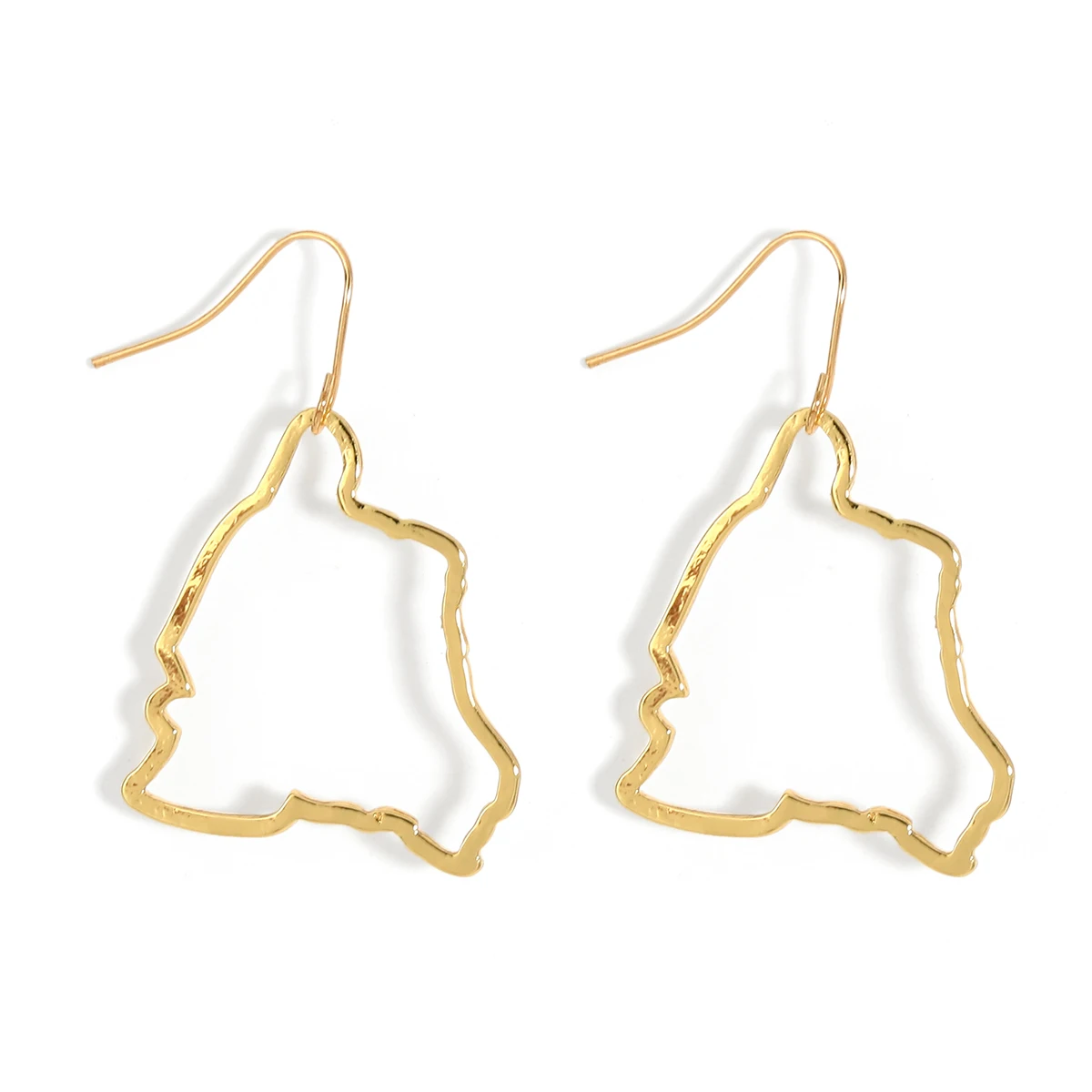 

Popular 18k gold plating hawaiian tonga map fashion jewelry earrings for women