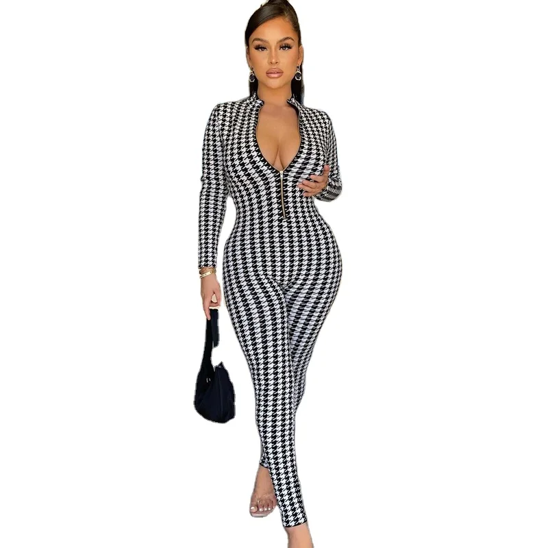 

Amazon Hot Selling Autumn Custom Logo New Woman Lingerie Long Sleeve Top Bodysuit For Zip Up Jumpsuit Woman Sexy Corset Bodysuit, Picture