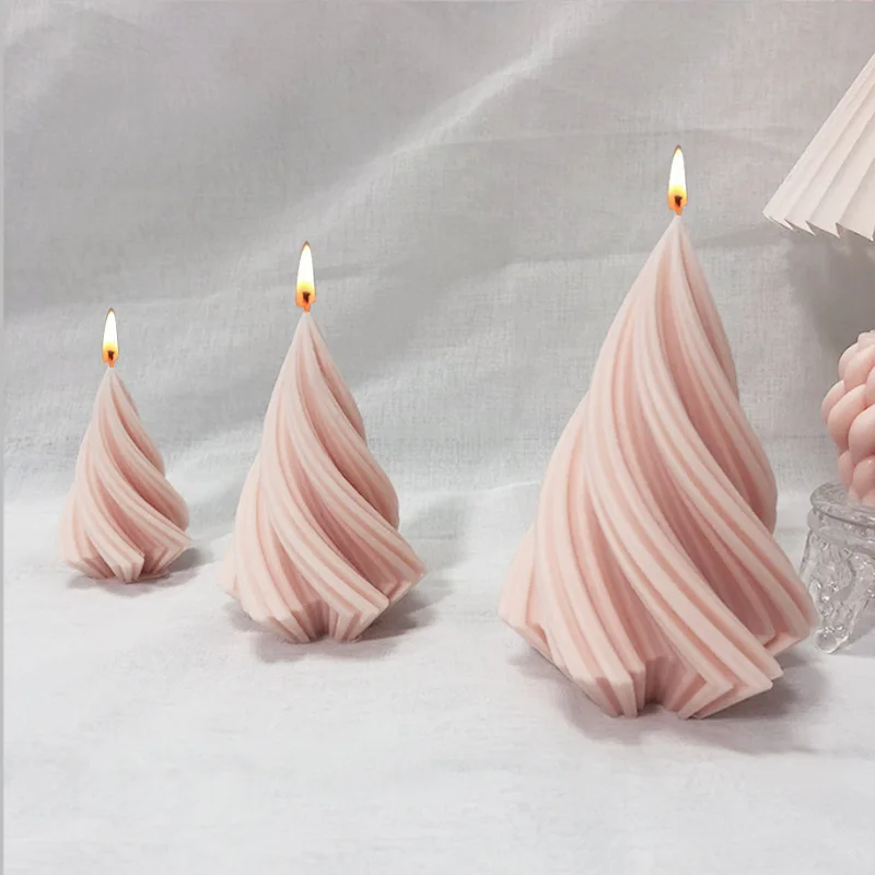 

Cone shaped irregular candle silicone mold DIY creative geometry rotating raindrop shaped candle aroma mold decoration
