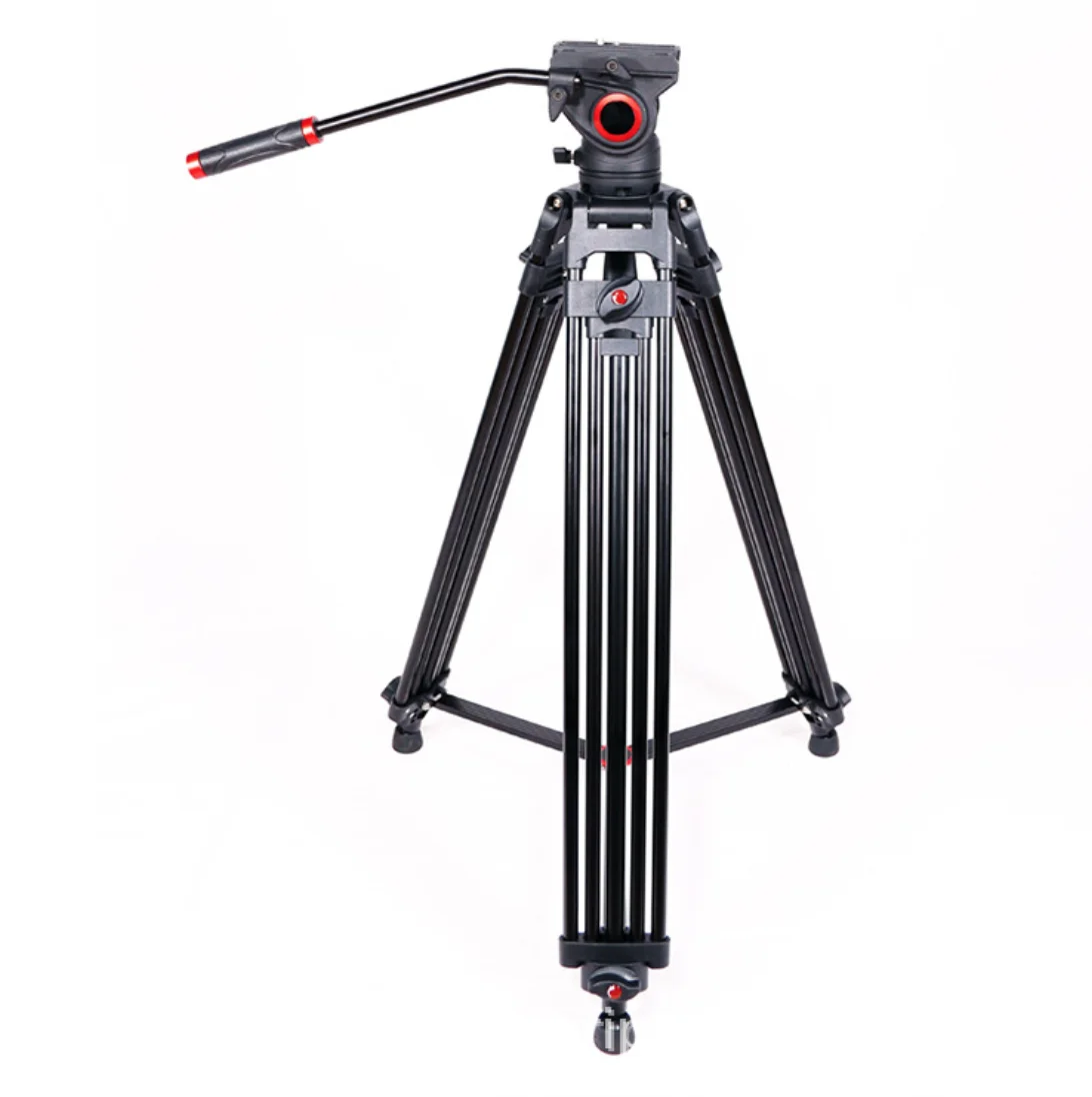 

High-end Professional Video Tripod System for Video Camera Record with Fluid Head, Black