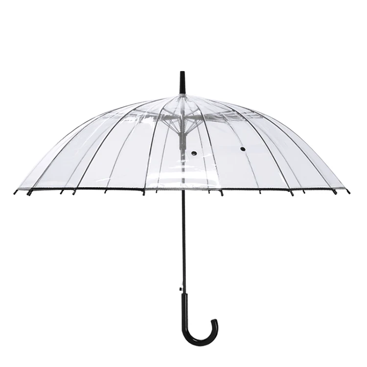 

Wholesale Custom Cheap Transparent Clear Umbrella Customized Logo Print POE