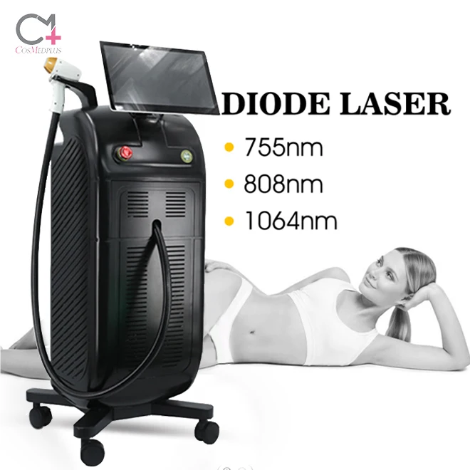 

2022 Cosmedplus women Permanent hair remover trios professional 755nm 808nm 1064nm Diode Laser hair removal machine