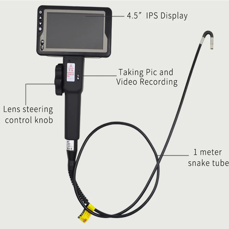 Portable Handheld Hd Inspection Camera Articulating Borescope Ip67 Waterproof 5.5 Mm Industrial