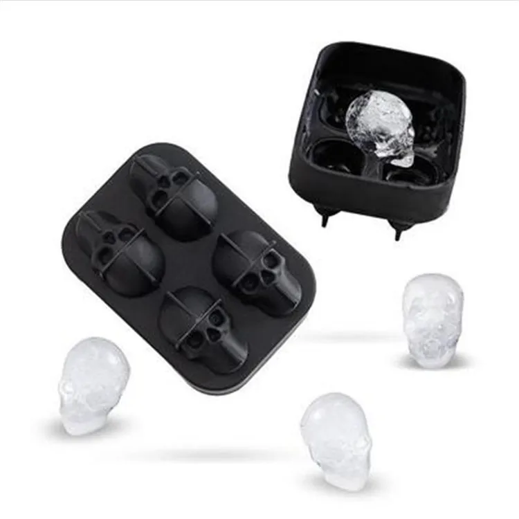 

MZL Skeleton Shape 3D DIY Silicone Ice Tray Skeleton Shape Ice Maker Halloween Lollipop Mold Dessert Baking Mold