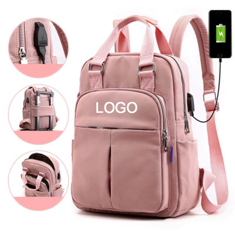 

2020 factory top quality stylish large capacity travel laptop backpack bags with USB charging port for student, Customized color