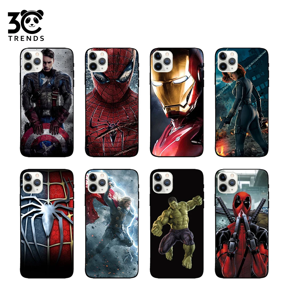 

Professional custom design luxury marvel hero iron man mobile phone cases for iphone 12, Multi