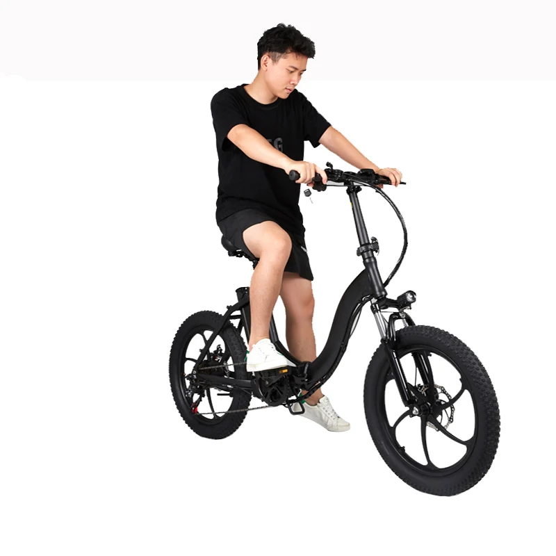 

Drop shipping European warehouse Electric Bikes For Adults 20inch off road 500w electric fat bike, Black