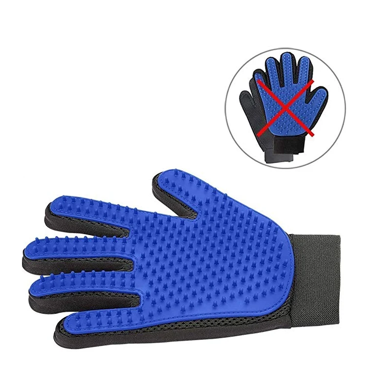 

Hot Sell Silicone Pet Dog Hair Brush Guantes Para Mascotas With Hair Remove Silicone Finger Tips Pet Grooming Glove
