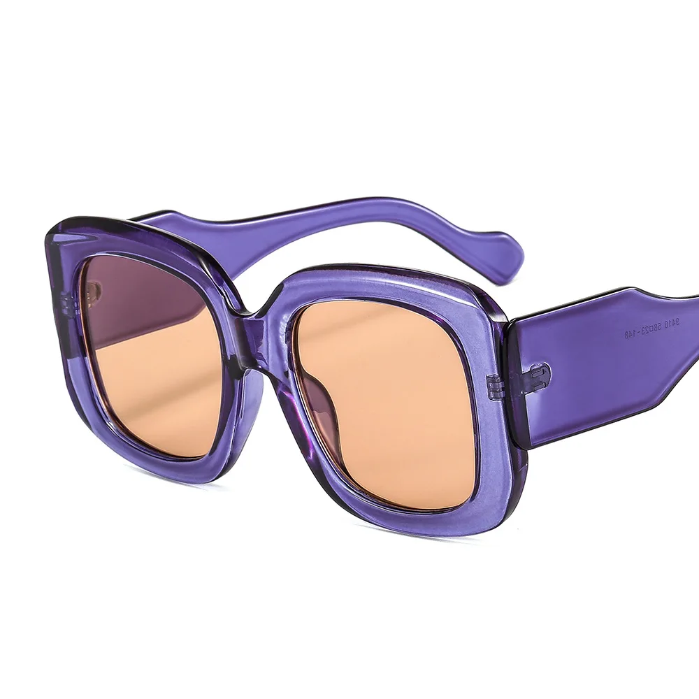 

2021 New INS Trendy Thick Big Frame High Quality Steam Punk Fashion Stylish Oversized Sun Glasses Womens Sunglasses
