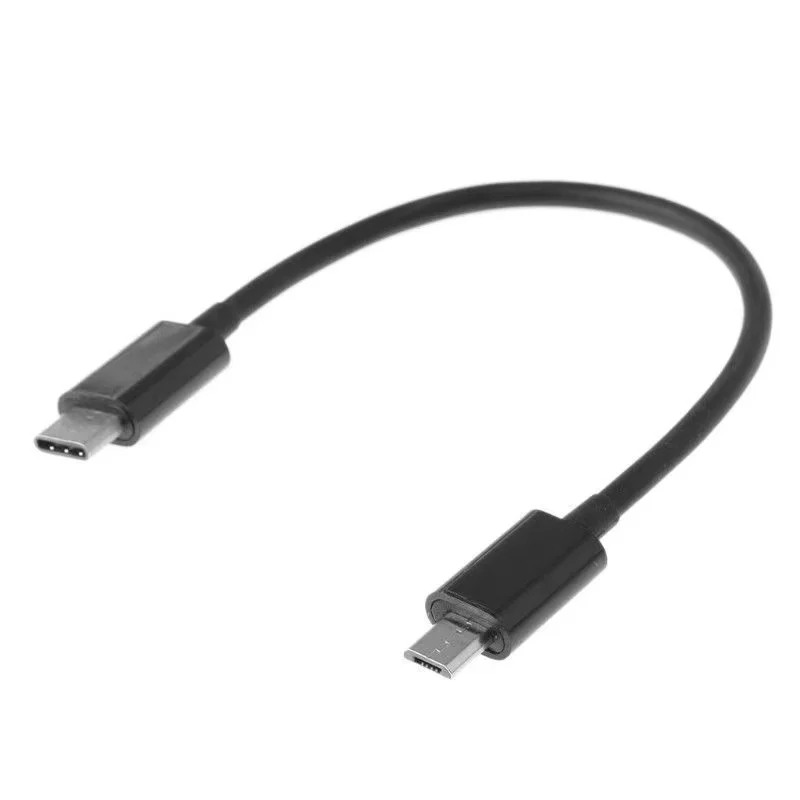 

25cm Micro usb 5pin male to USB C male data transfer and power charge with otg function, Colorful