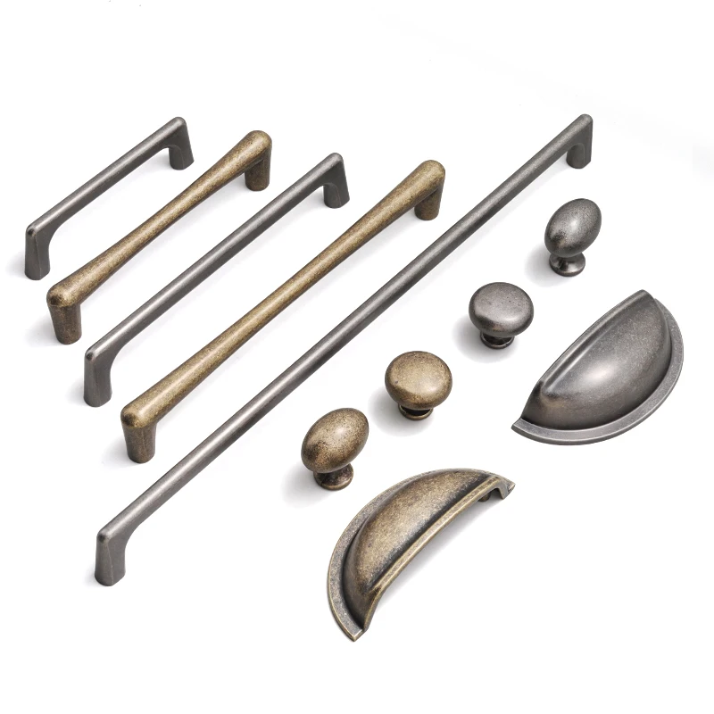 Oukali New Release Antique Classic Furniture Cabinet Handle Kitchen Drawer Home Office Hardware Knob Pull Handles