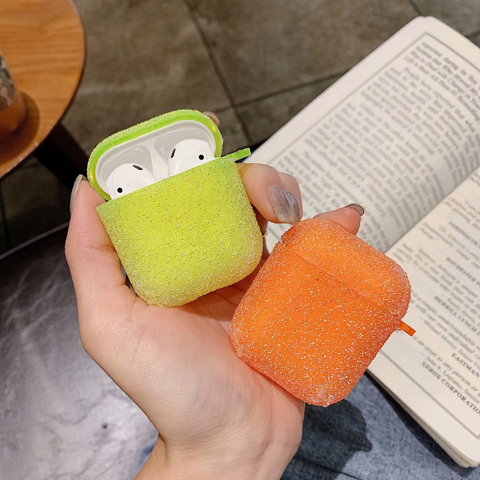 

Wholesale Colorful Cute Fashionable Bulk Fashion Funny Glitter Crystal Headset Casing Case For Airpods Pro 1/2, Red,yellow, black,blue,purple