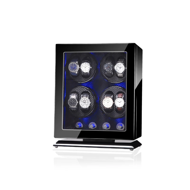 

Automatic watch winder in black leather with quiet motor, rotatable, fit lady and man automatic watch