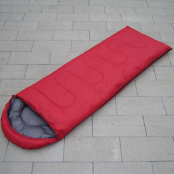 

outdoor camping hiking new U150 U250 U350 envelope cotton sleeping bag with hood, Customized color