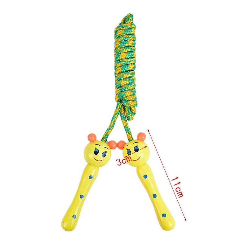 

TY 2021 New Cartoon Skipping Ropes Kids Jump Ropes Wood Handle Sport Bodybuilding Fitness Lovely Children Fitness Equipment, Multi colors
