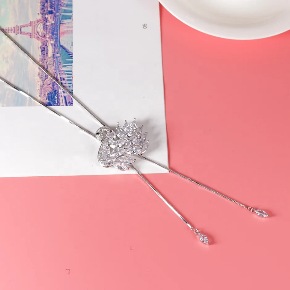 

Zircon animal Long Necklace Sweater Chain Fashion Fine Metal Chain Crystal Rhinestone Pendant Necklaces Adjusted