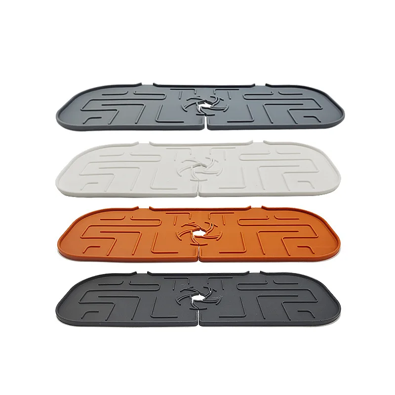 

Silicone faucet mat splash kitchen faucet absorbent mat sink faucet splash water guard, Black,grey,orange,white.etc
