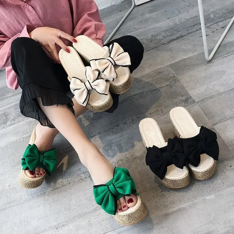 

2020 Summer Hot Bowknot platform platform shoes