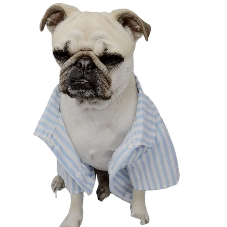 

Drop Shipping Cotton Striped Small Medium Pets Dogs Shirts Clothes Dog Apparel