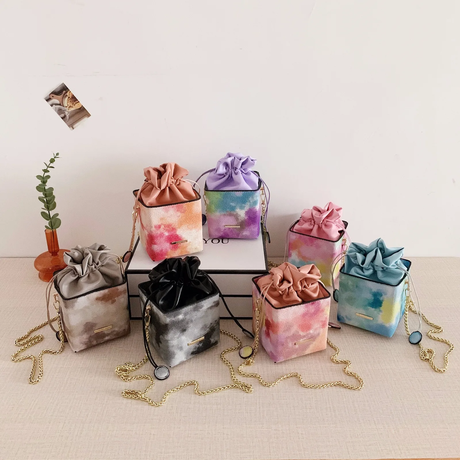 

Hot Sell box bags lady's handbags luxury box hand bags popular purses for woman