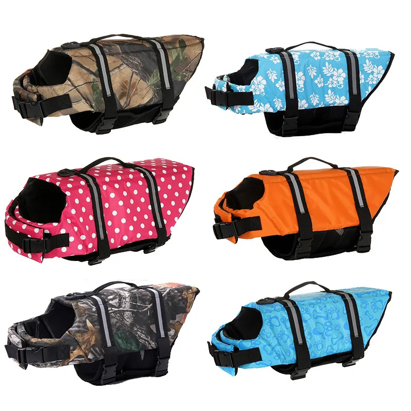 

XXS XXL service dog safety vest reflective dog swimming life jacket, 11 colors