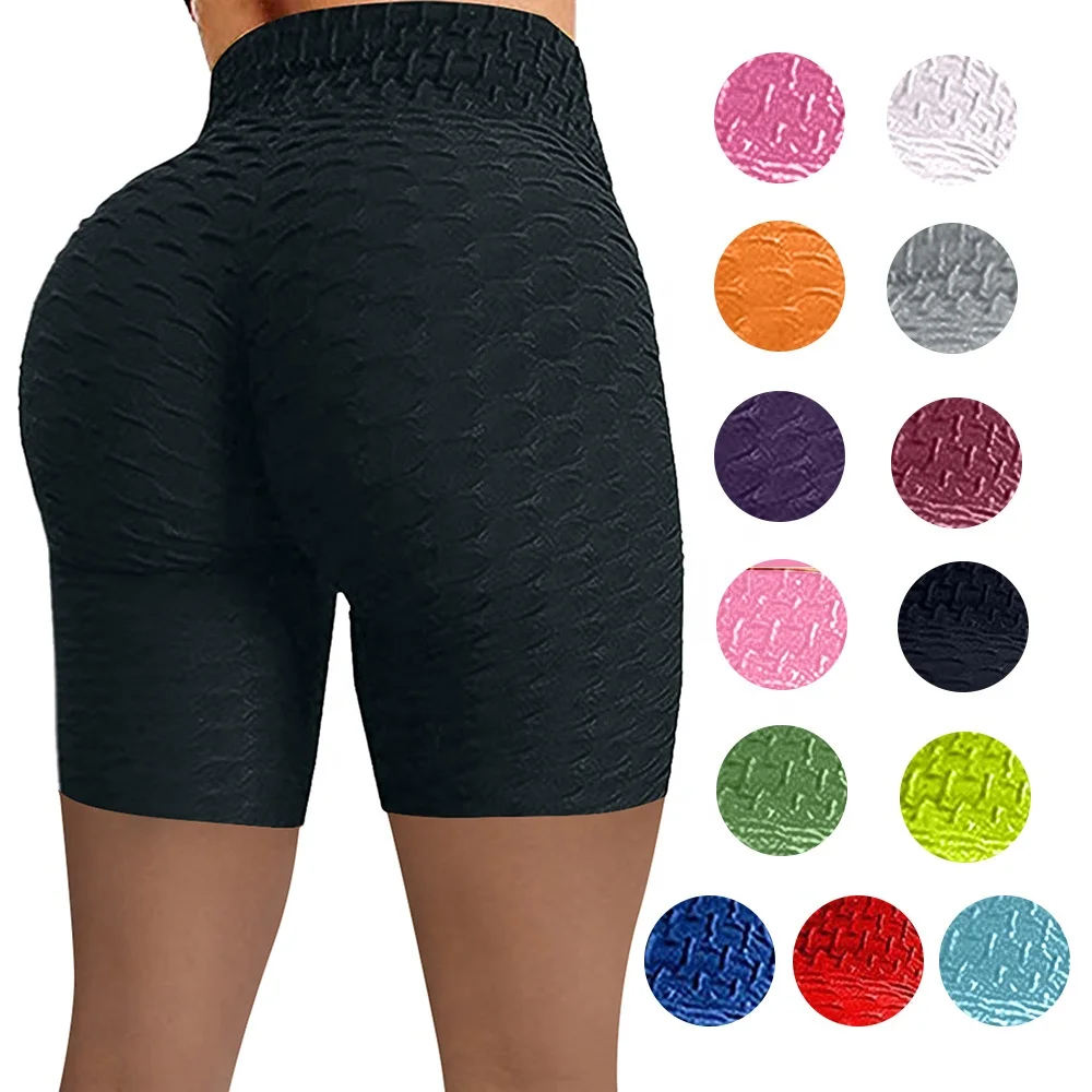 

Ruched Shorts Hip Lift Scrunch Running Booty for Women High Waist Fitness Sports Cycling Yoga Pants Leggings, 14 different color