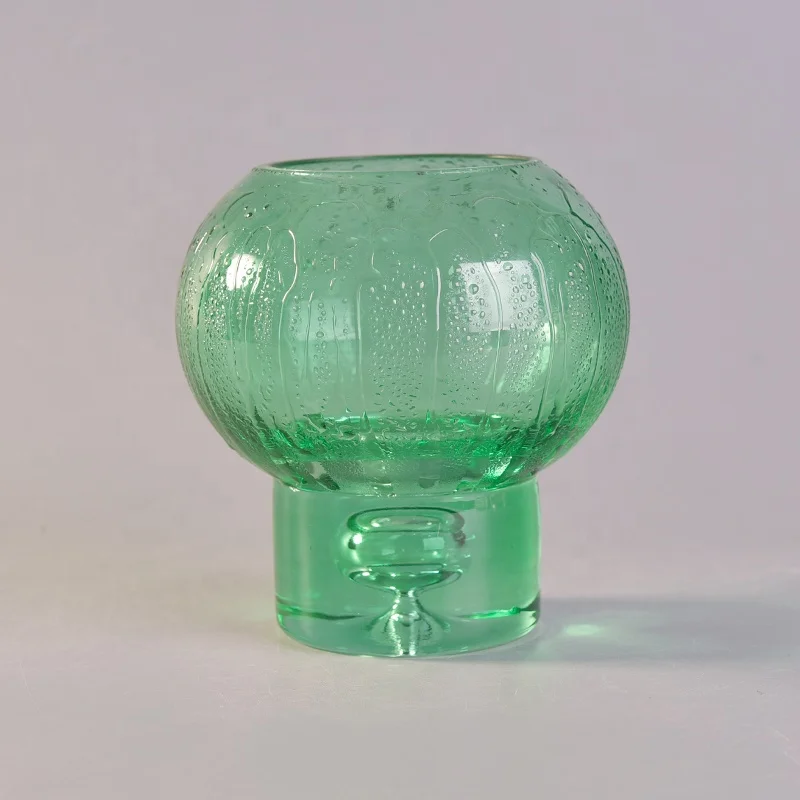 450ml Wholesales green candle container glass candle stand