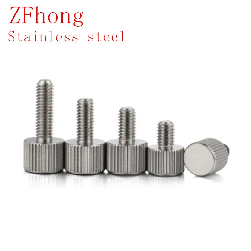 

30pcs/bag stainless steel thumb screw M2 M2.5 M3 M4 M5 M6 knurled hand tighten screw