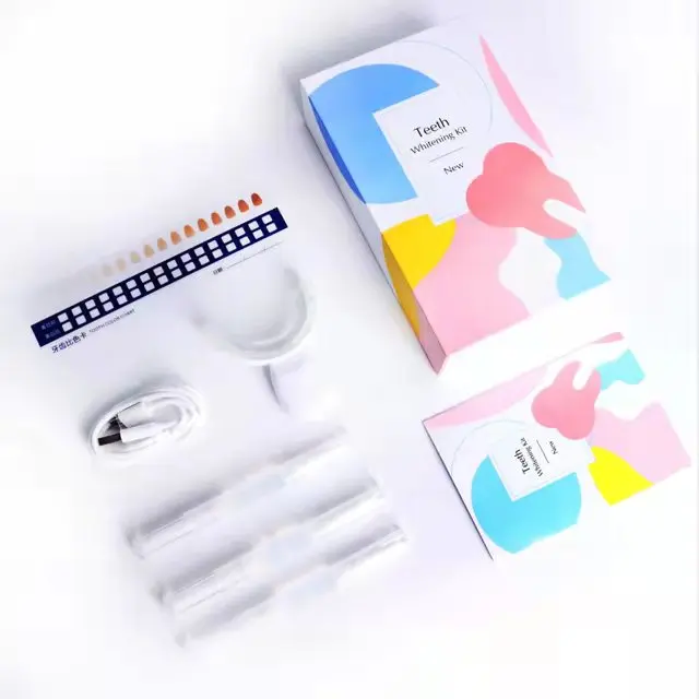 

Amazon Hot Sell Teeth Whitening Kit Private Logo Teeth Whitening Machine Light Robot Wireless Teeth Whitening Led Kits, White or oem