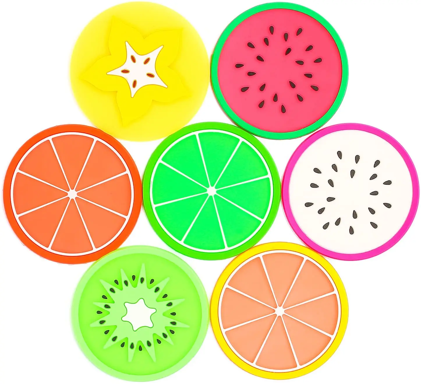 

Colorful Fruit Shape Silicone Cup Pad Cup Mat Cup Coaster Pad Hot Drink Holder