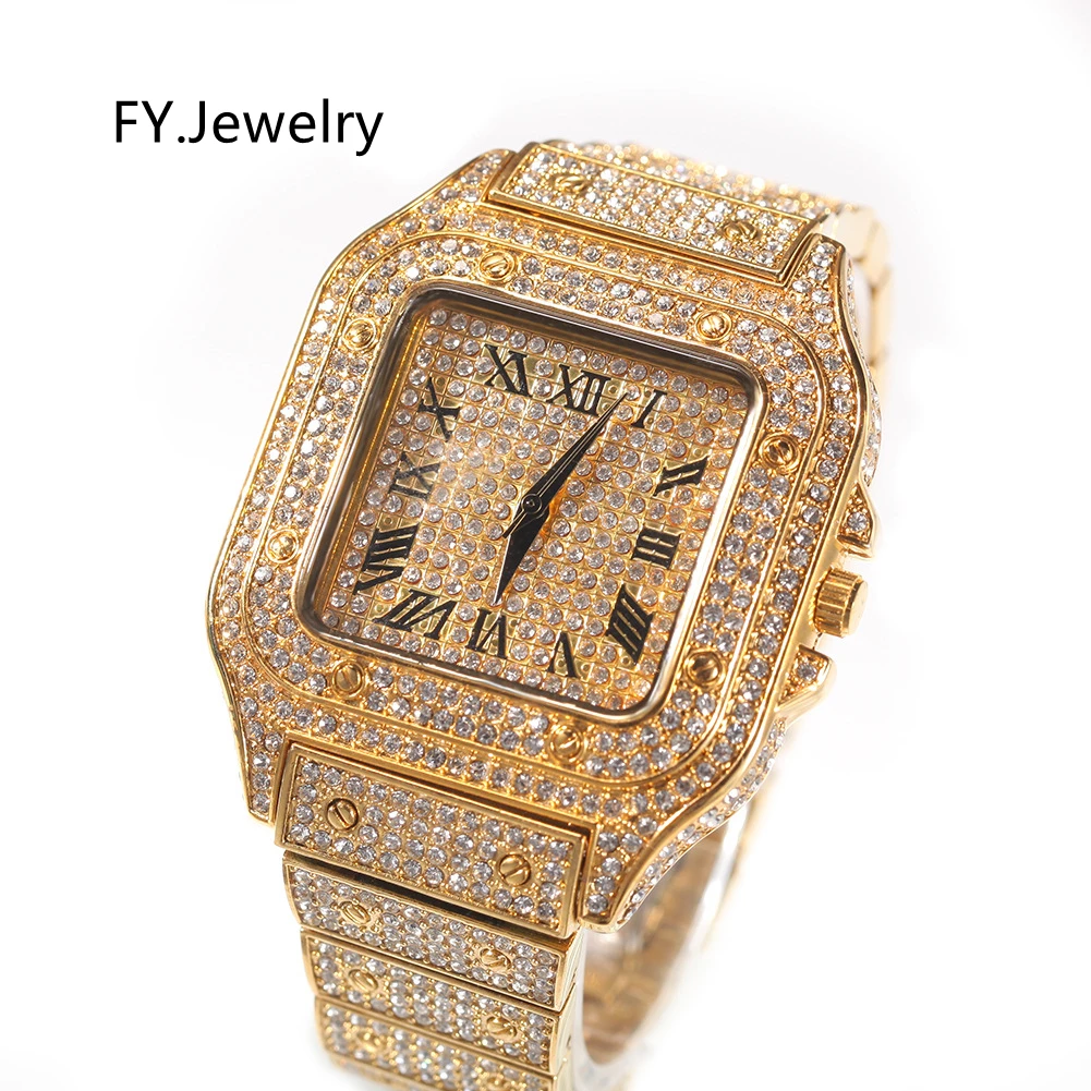 

2022 Hip Hop Watches Iced Out Mens Watches in Wristwacthese Luxury Watch for Women Men, Gold, silver, rose gold, black