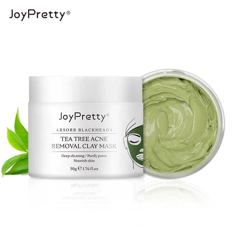 

Tea Tree Anti Acne Repair Skincare Clay Mud Facial Mask Detoxifying Nourishing Green Tea Clay Mask