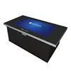Home furniture glass top wooden tea table top touch screen lcd coffee tables