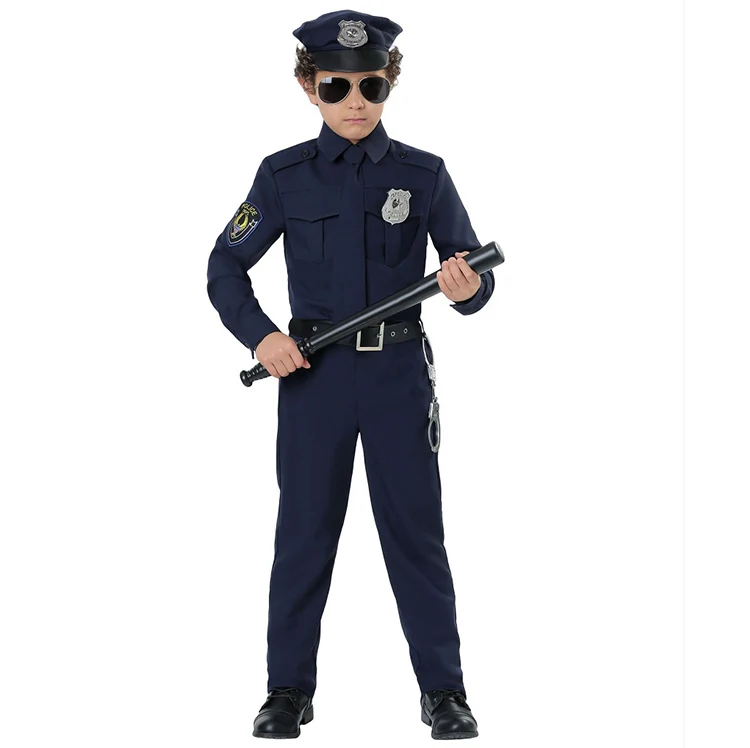 

M913 Kids Police Uniform Cosplay Costume Children Boy Policeman Outfits