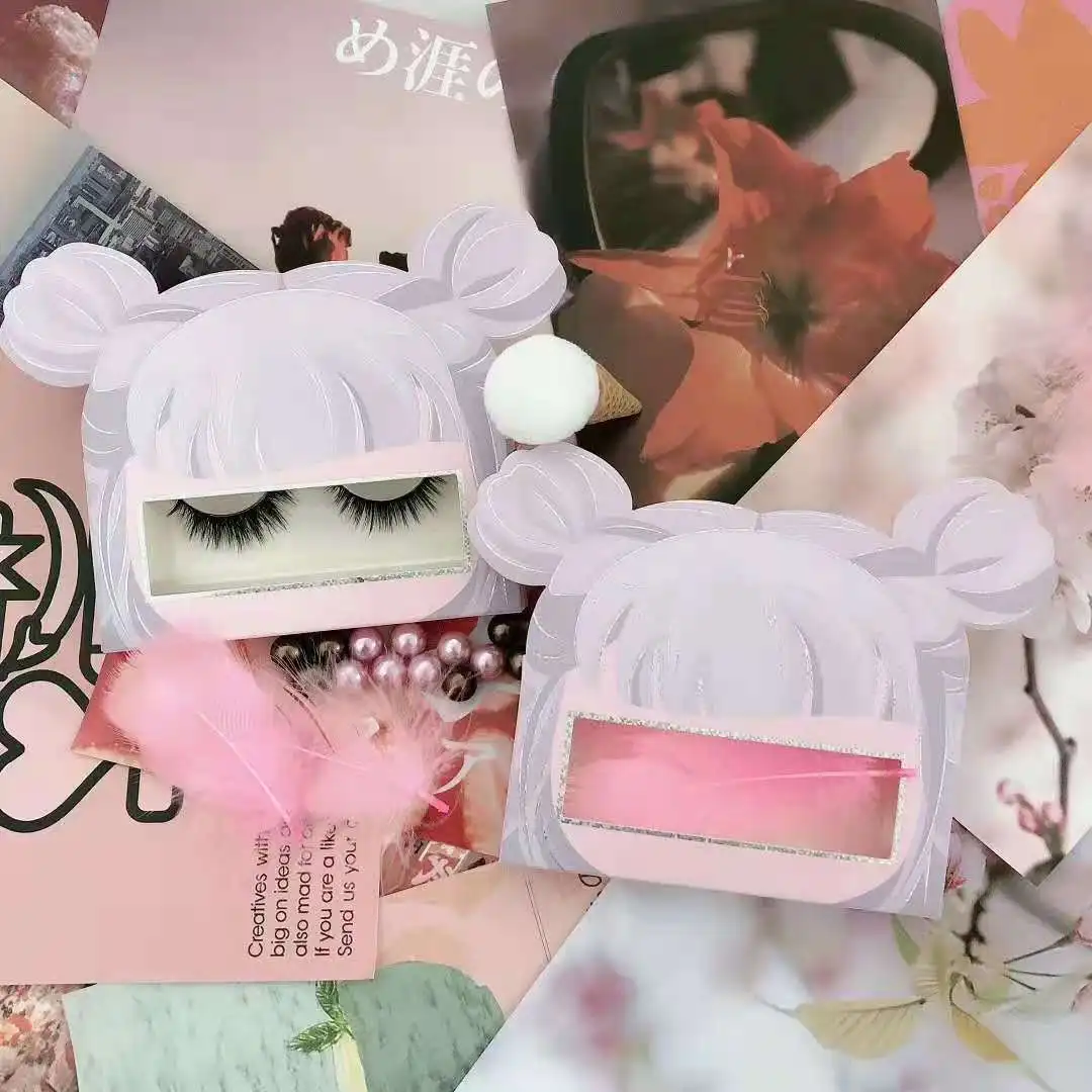 

cartoon customize logo paper packaging lash boxes