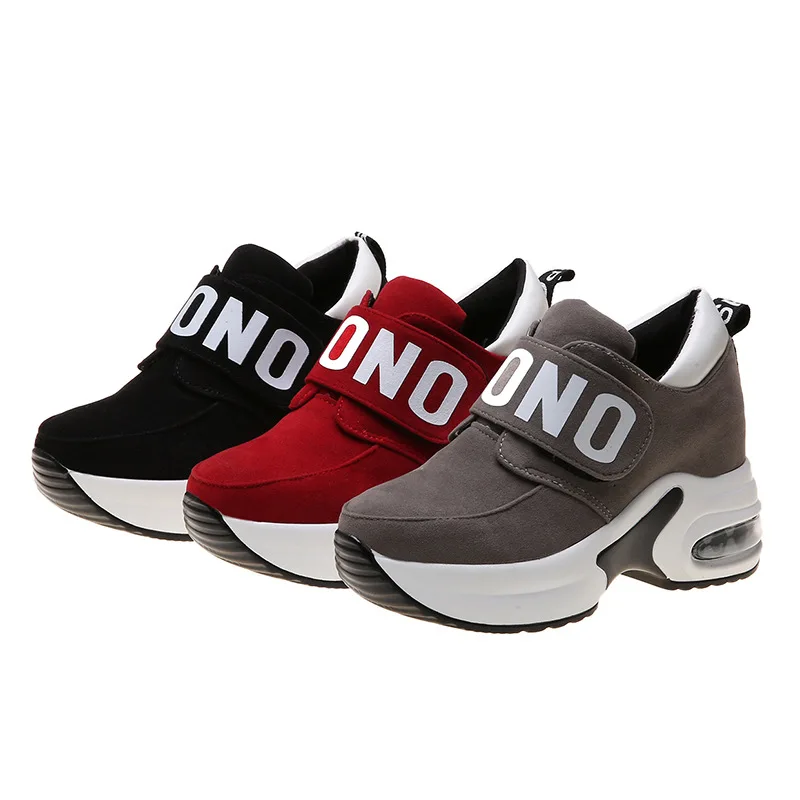 

Women's 2023 Wedge Platform Casual Ladies Sneakers Female Black Red Air Cushion Trainers Shoes for Women Fashion Tenis Feminino