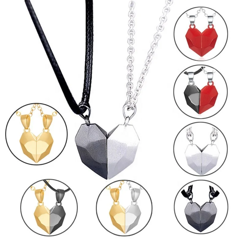 

GYX Vintage Jewelry Heart Pendent Lover Couple Magnetic Necklace