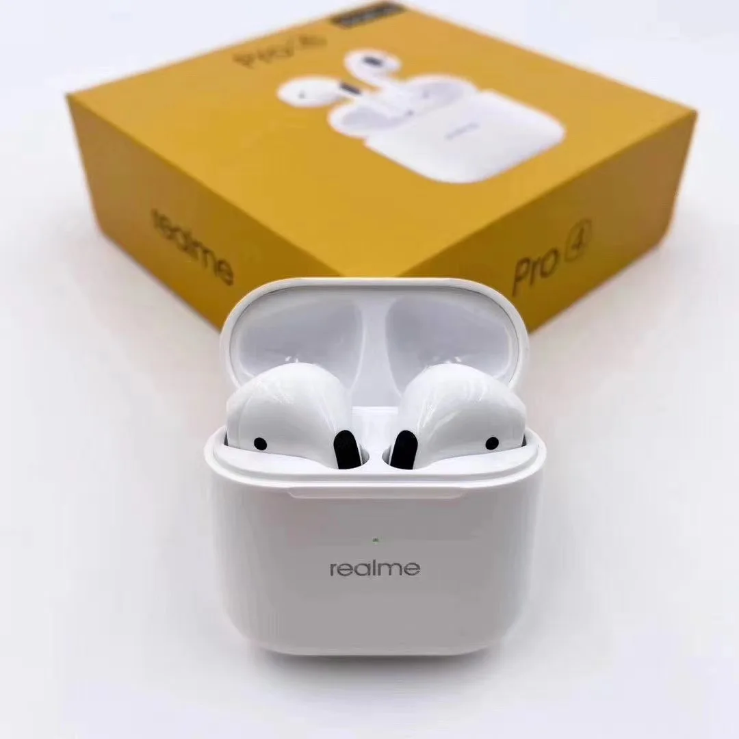 

Wireless TWS Earphones PRO4 TWS PRO 4 Mini Hifi Bass Headset for Realme, White