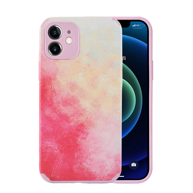 

Full Camera Lens Protection Abstract Phone Case TPU Mobile Cover For iPhone 12 Pro Max, 4 colors