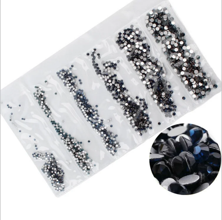 

Factory Price AB & White color 3D Flatback Nail Rhinestones 6 Grid Nail Jewelry Diamond Diy Nail Rhinestone