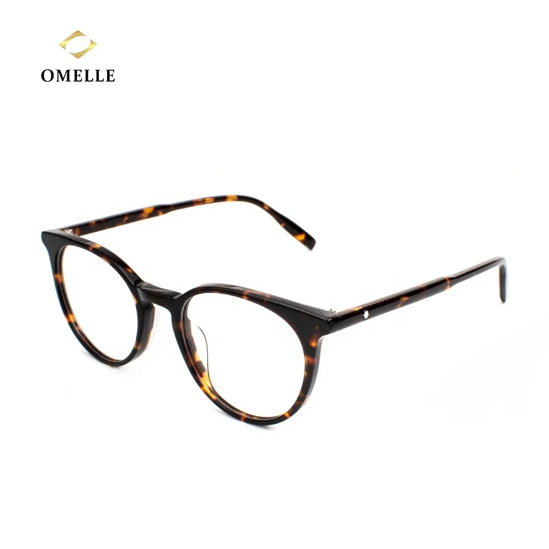 

OMELLE Shenzhen Handmade Acetate Frame Round Shape Optical Frame Eyeglassess, As picture show