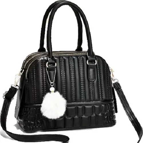 

2023 bags for women Versatile Classic solid leather handbag with stripe pattern for ladies